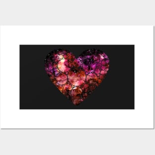 Watercolor Nebula in Heart Posters and Art